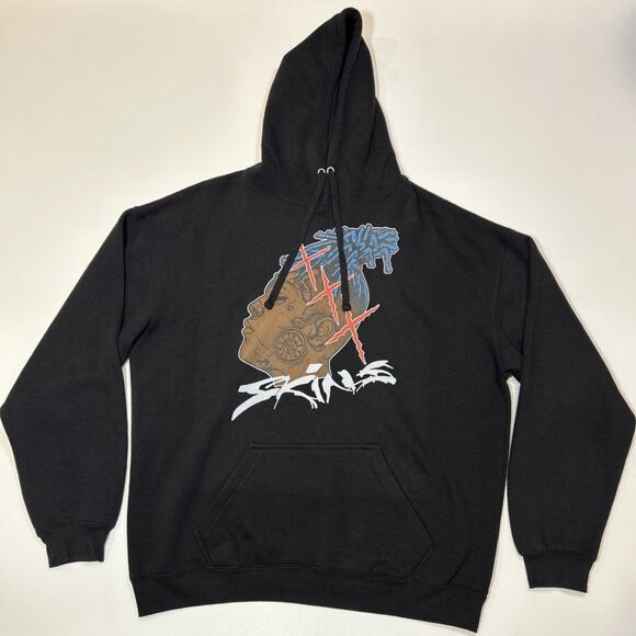 Xxxtentacion Hoodie Mens Size XL Black Skins Sweatshirt Rapper Hip Hop Concert - Picture 1 of 11